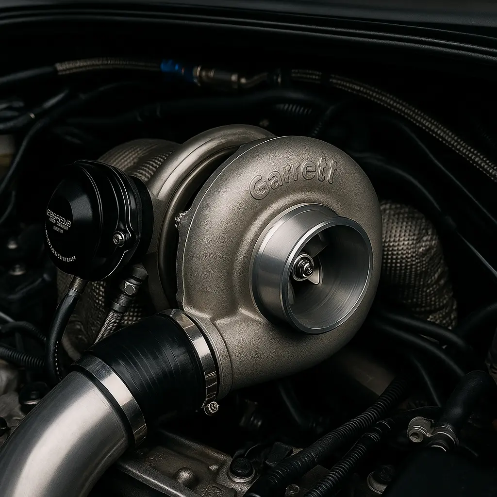 Turbina Garrett ad alte prestazioni installata su motore elaborato