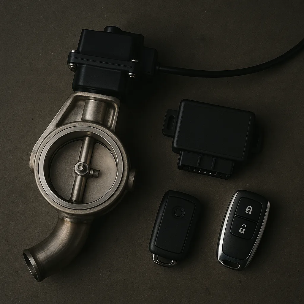 Valvola attiva per scarico con centralina e telecomandi per Abarth